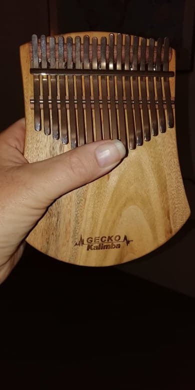 Thumb shown against Gecko Kalimba for size comparison